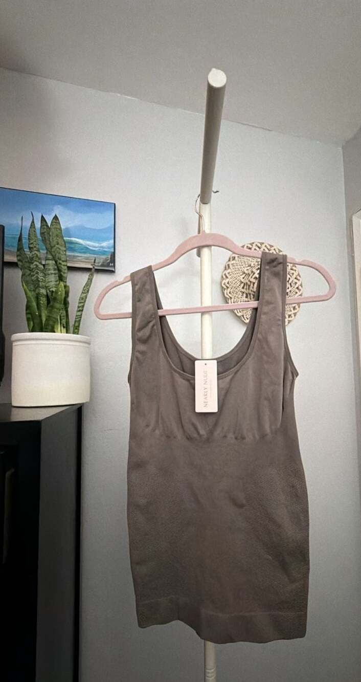 Nearly Nude Smoothing Cami Tank Size XL/1X Taupe Shapewear Top